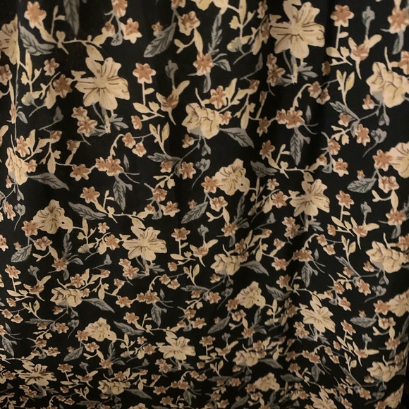 Long Sleeved, Navy Blue Prairie Style Dress - Picture 3 of 3